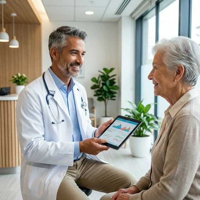 Doctor explaining RPM data to patient